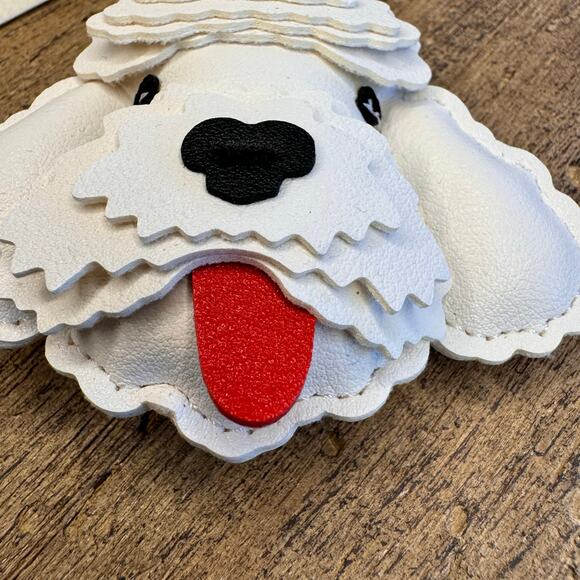 Goldendoodle White Dog Bag Charm Poodle Purse Charm Dog lover Gift NEW FAST SHIP - Picture 9 of 9